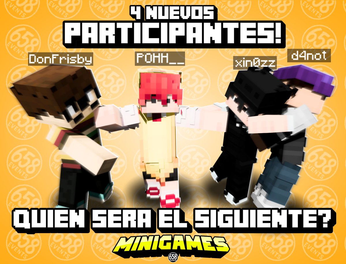 ikercrack658's tweet image. 4 NUEVOS Y PRIMEROS PARTICIPANTES 👀⁉️
4/90 Cupos 🎟️
Responde este tweet con tu nick de dc y de minecraft si quieres participar 😉
LIKE ♥️ + RT 📩
Bienvenido @pohh_0 @xinogd @Doonpollo @d4not_16 a MiniGames