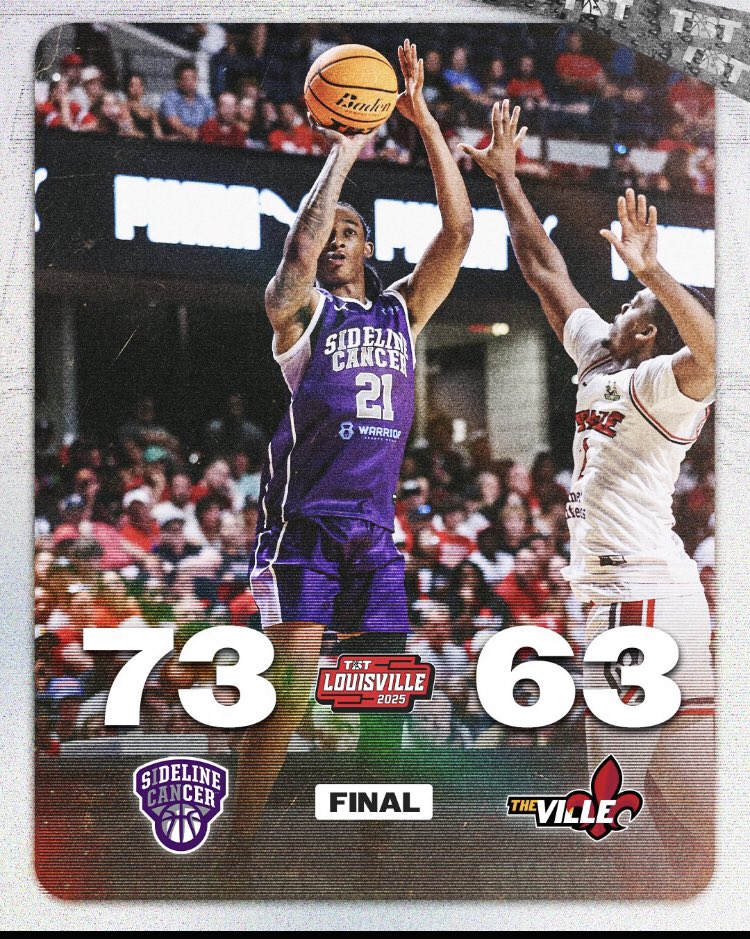 Game 2 of <a href="/thetournament/">TBT</a> 

Sideline Cancer 73
The Ville 63

WE BELIEVE!