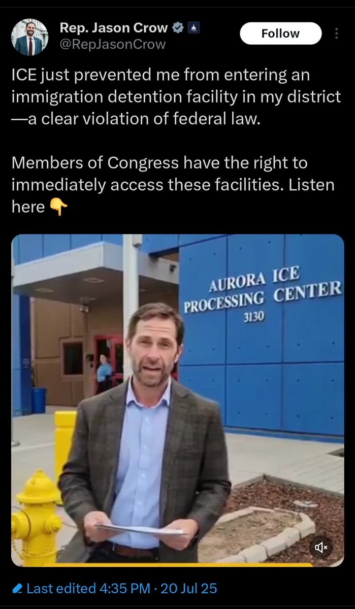 RealReckoningX's tweet image. Sometimes when I get on here and call people retarded, I'm probably just being mean, and could take the high road and not post at all.
But sometimes, retards post retarded shit and out themselves.
Representative Jason Crow is today's self-revealing retard.
He's bitching…
