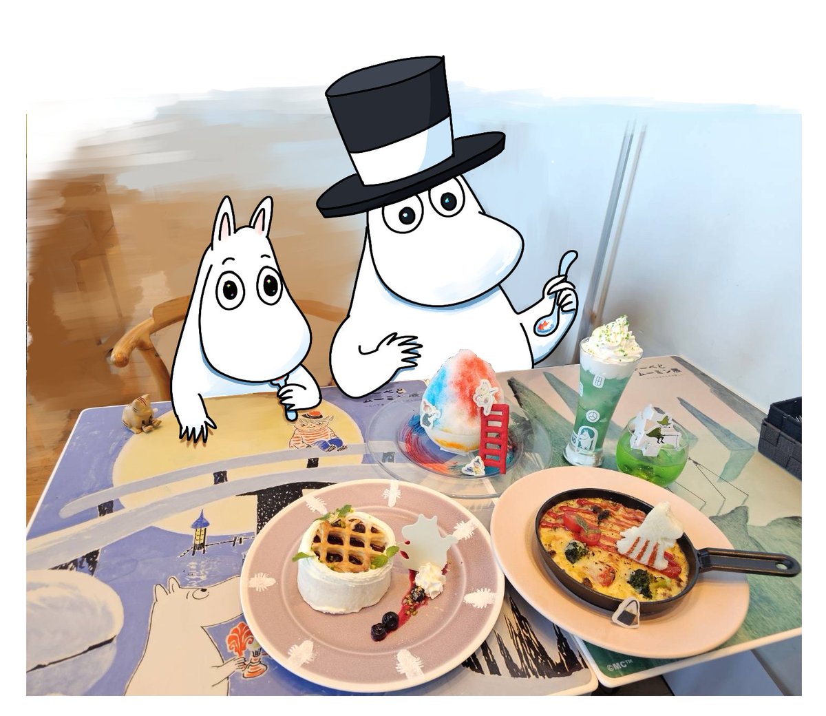 moomin_aki's tweet image. トーベとムーミン展のムーミンコラボカフェも行きました✨
Tove and Moomin Exhibition collaboration cafe in Tokyo