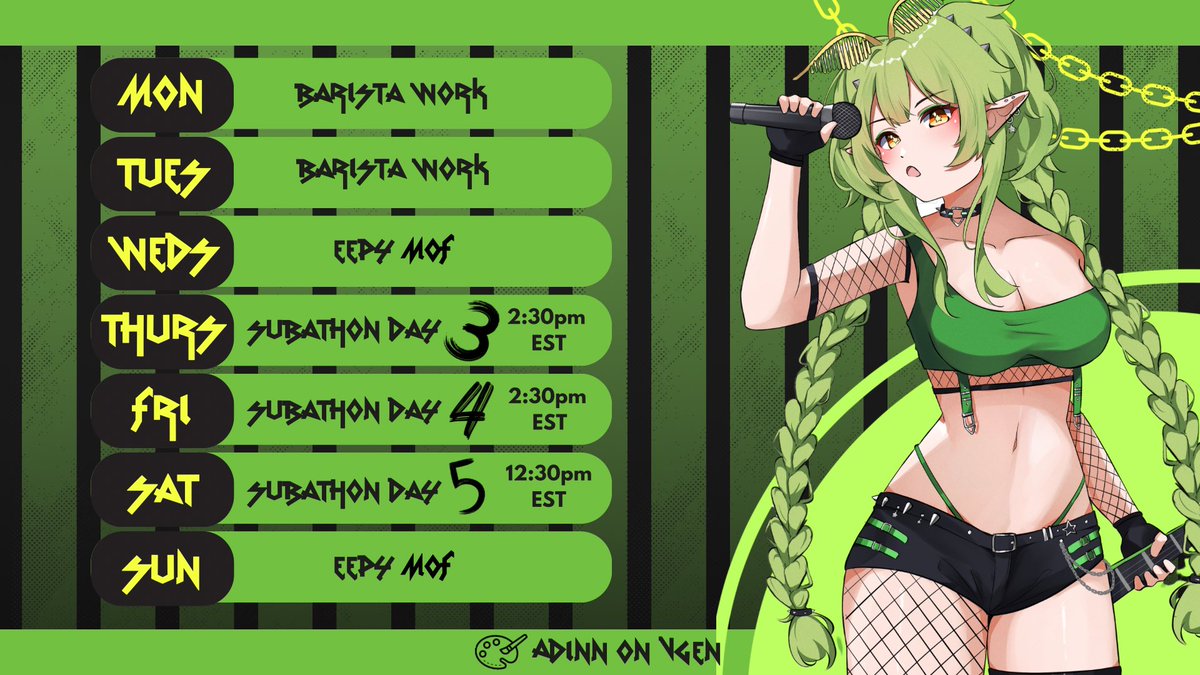 SevStarlightVT's tweet image. stream schedule teehee
