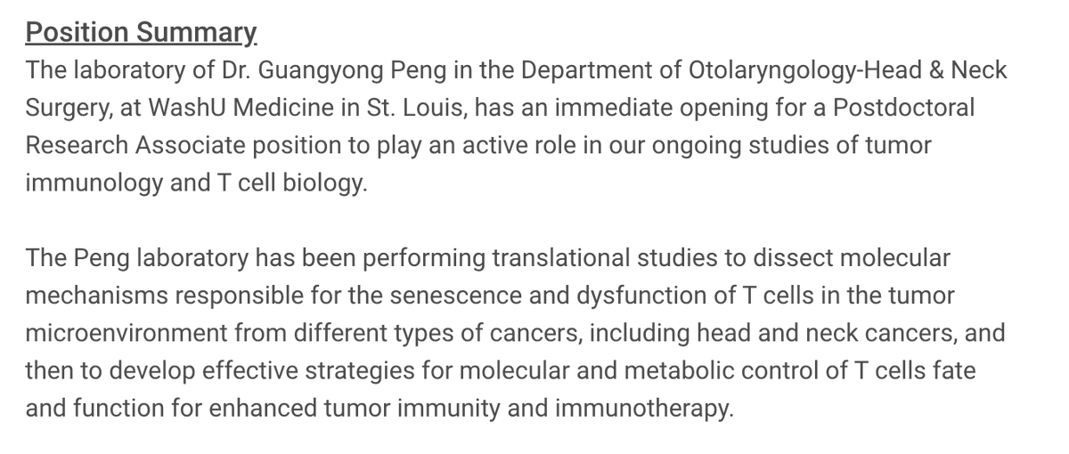 Inside The Match (@inside_thematch) on Twitter photo Otolaryngology Postdoctoral Research Position <a href="/washumedicine/">WashU Medicine</a>
St. Louis, MO
Info/Apply HERE: wustl.wd1.myworkdayjobs.com/en-US/External… Otolaryngology Postdoctoral Research Position <a href="/washumedicine/">WashU Medicine</a>
St. Louis, MO
Info/Apply HERE: wustl.wd1.myworkdayjobs.com/en-US/External…