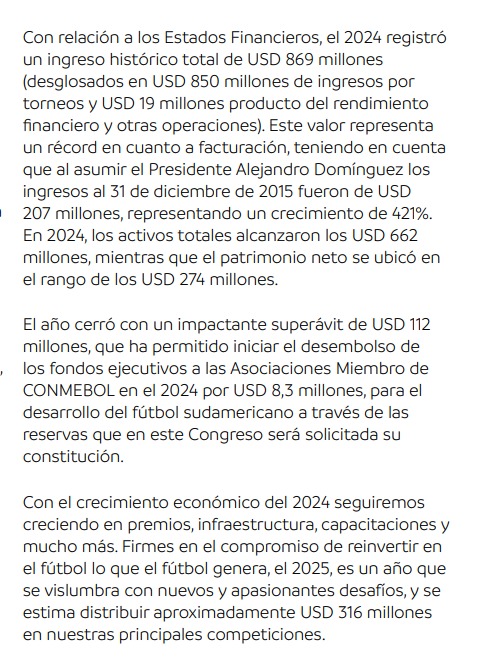 Raimundo Lira (@rliraihnen) on Twitter photo 869 millones de dólares fueron los ingresos de <a href="/CONMEBOL/">CONMEBOL.com</a> el 2024.
¿De verdad no alcanza para VAR en la Copa América femenina? 869 millones de dólares fueron los ingresos de <a href="/CONMEBOL/">CONMEBOL.com</a> el 2024.
¿De verdad no alcanza para VAR en la Copa América femenina?