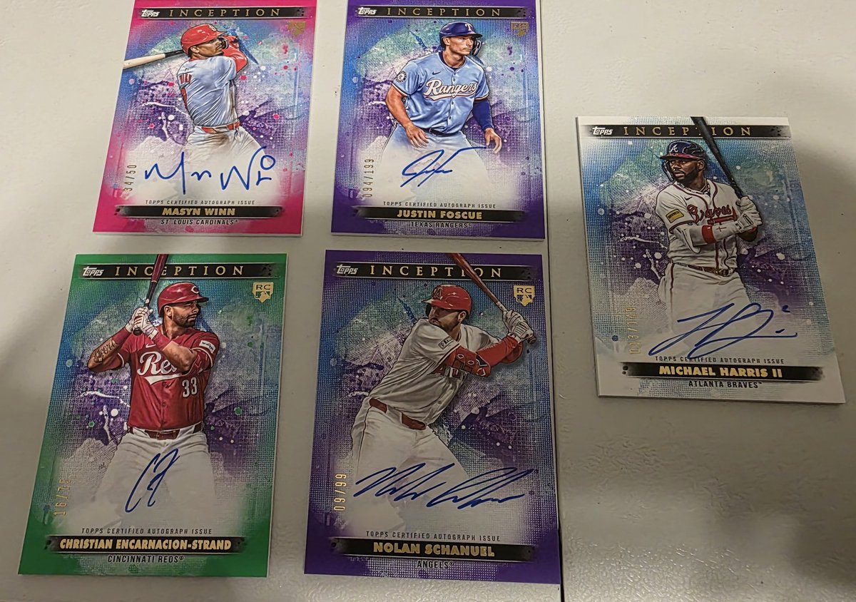 RobbyRage34's tweet image. Bought a case of 24 Inception...here's the hits. All but the Dominguez redemption are available if interested.