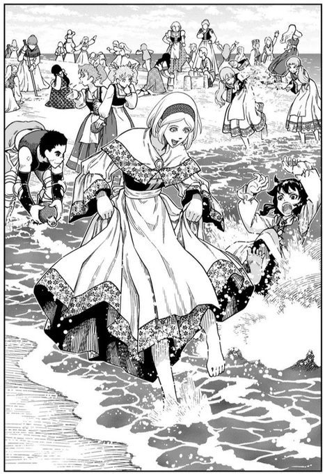 #海の日 
初めて海に到達したフス派軍の戦士たち 