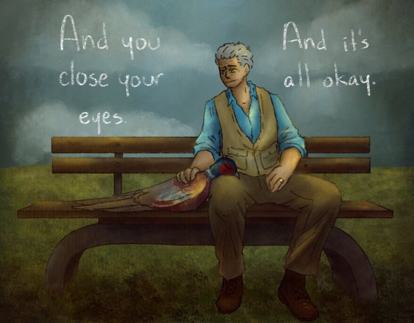 Wilyums3's tweet image. So I actually paused after this moment in The Suckening and drew this, before finishing the finale a couple days ago.
I am. Never ever. Ever never ever gonna forget this.
Genuinely this was the saddest thing in every JRWI campaign for me .
