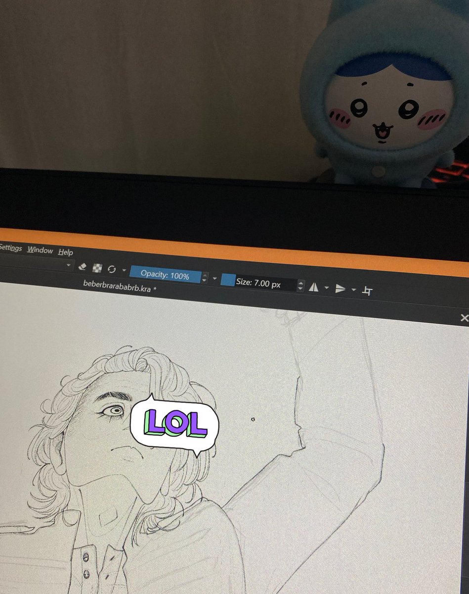 NOPHDCUPID's tweet image. hachiware cheering me up while drawing gerard earlier