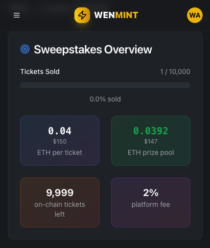 Our $1,000,000 sweepstakes in now a $1.4 million sweepstakes.