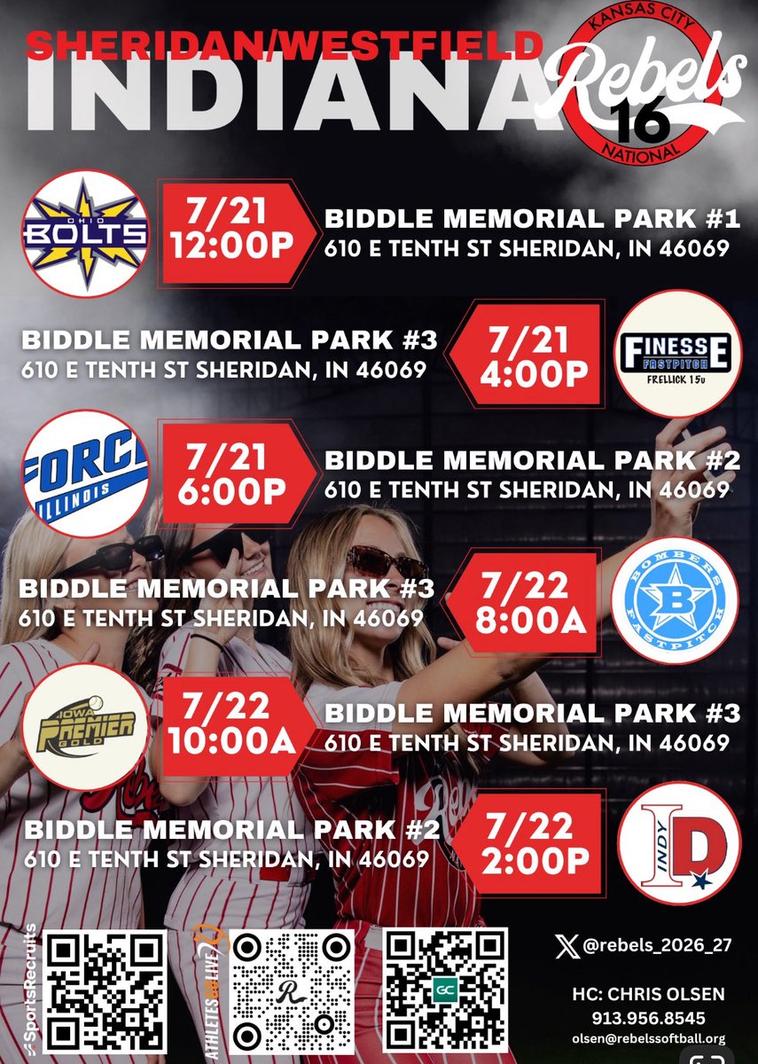 Ava Rosner (@avarosner) on Twitter photo Last tournament for the summer starts tomorrow. Ready to get back on the field one last time with my girls. Can’t wait! Stats from GA: .412 BA, 8 RBI’s, 1.121 OPS. <a href="/RebelsOlsen/">Chris Olsen</a> <a href="/Coach_MartyBall/">Marty McDonald</a> @Rebels_2026_27 <a href="/TEX_RN21/">Bill Latteman</a> <a href="/RylieGiddens_02/">Rylie Giddens</a> <a href="/breeederer/">ON Softball</a> Last tournament for the summer starts tomorrow. Ready to get back on the field one last time with my girls. Can’t wait! Stats from GA: .412 BA, 8 RBI’s, 1.121 OPS. <a href="/RebelsOlsen/">Chris Olsen</a> <a href="/Coach_MartyBall/">Marty McDonald</a> @Rebels_2026_27 <a href="/TEX_RN21/">Bill Latteman</a> <a href="/RylieGiddens_02/">Rylie Giddens</a> <a href="/breeederer/">ON Softball</a>