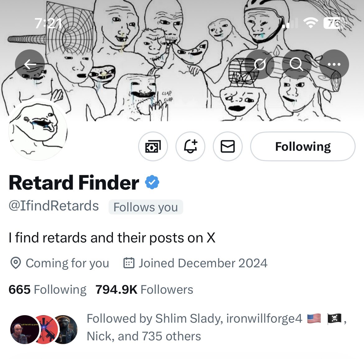 LibertarianMama's tweet image. Oh crap he found me 😭 Retard at your service, sir. 🫡