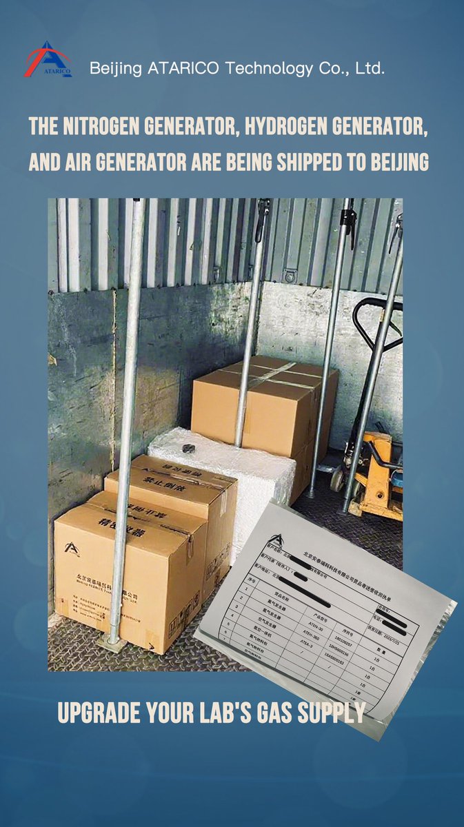 ATARICO_Tech's tweet photo. The nitrogen generator, hydrogen generator, and air generator are being shipped to Beijing. https://t.co/c9M449bQIj