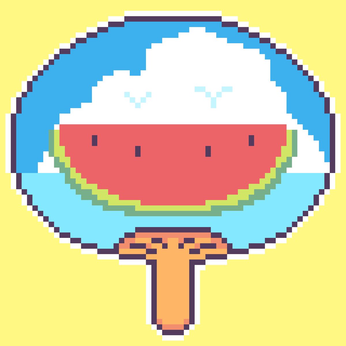 ritsu23125's tweet photo. dotpict企画「うちわのドット絵を描こう」
#dotpict #pixelart #ドット絵 #PaperFan https://t.co/EcrLWPRQrE