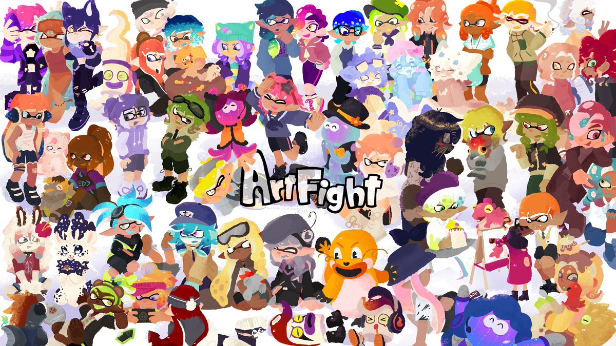 zsunroll's tweet image. mass splattack !! #splatoon