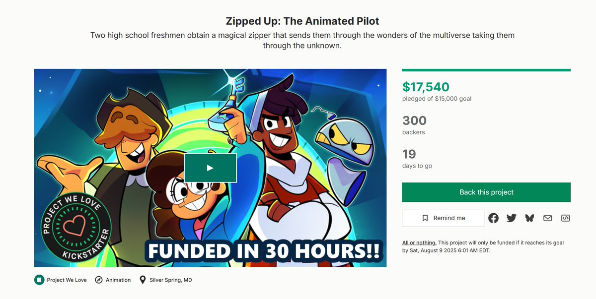 BLIP_TOONS's tweet image. WE'VE OFFICIALLY HIT 300 BACKERS! Although we've lost a little bit, those of you who are interested in the RCCK plush toy can now receive him if you pledge to the 500 tier!!
SUPPORT INDIE ANIMATION!
#indieanimation #zippedup
