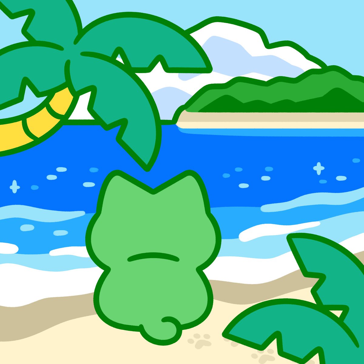 ujyunyan's tweet image. うみは　ひろいな…🏝️

#海の日