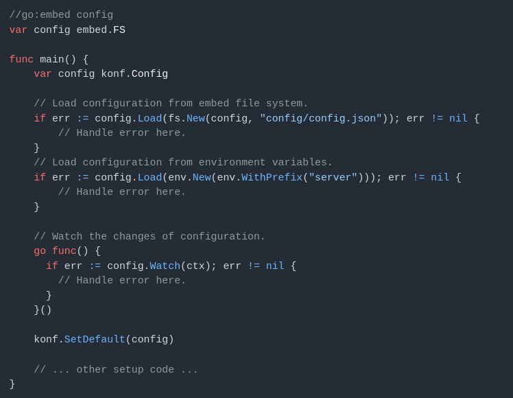golangch's tweet photo. A simple config loader for Go that reads/watches from file, env, flag and clouds (AWS, Azure, GCP).
#golang

https://t.co/ul11AfpN8D https://t.co/06UL8d7IEm