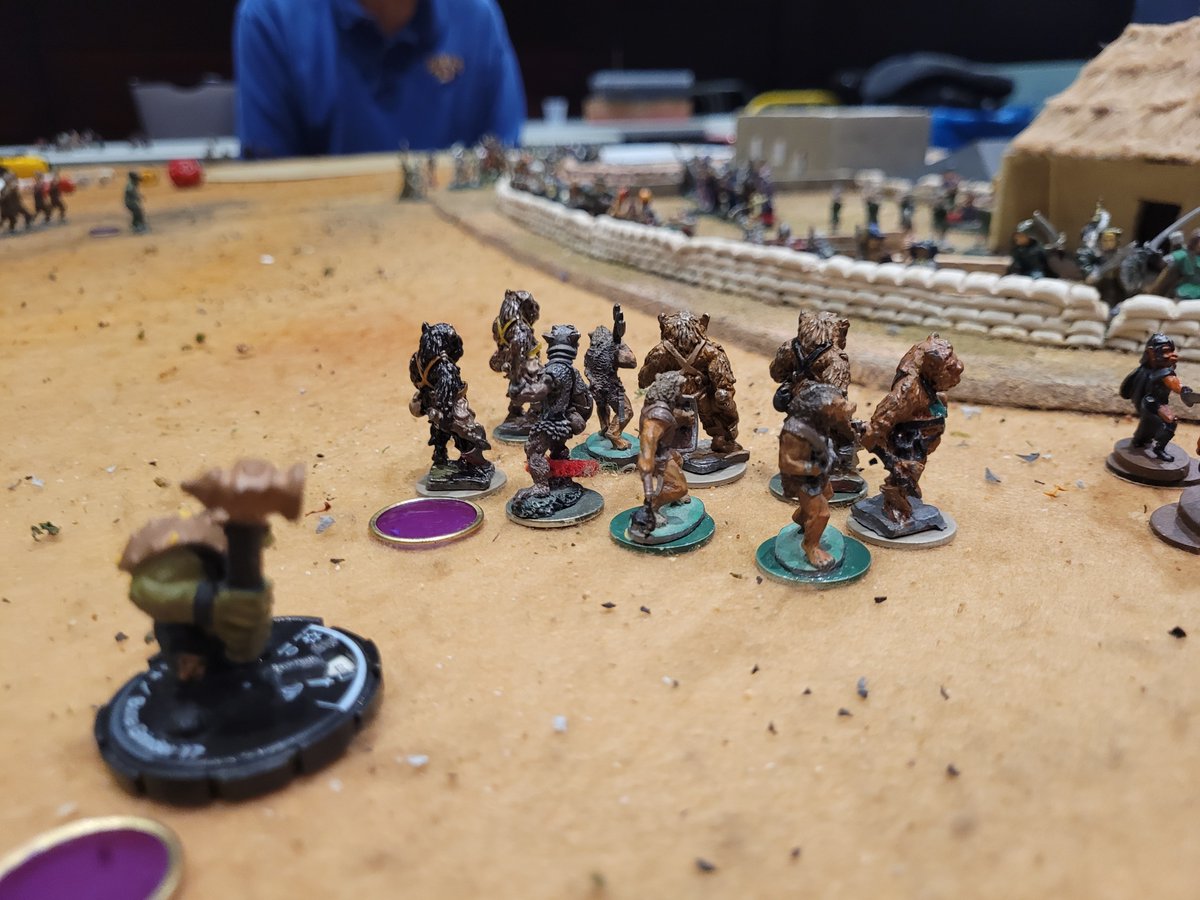 HMGS_Inc's tweet image. In Orc’s Drift, heroes rallied behind Gandalf and Elrond to hold the line against a savage horde of Orcs and dark allies. Steel clashed and courage soared in this epic battle of light vs. shadow, brought to life by the passionate GM Eric Schlegel of The HAWKS. #Historicon2025
