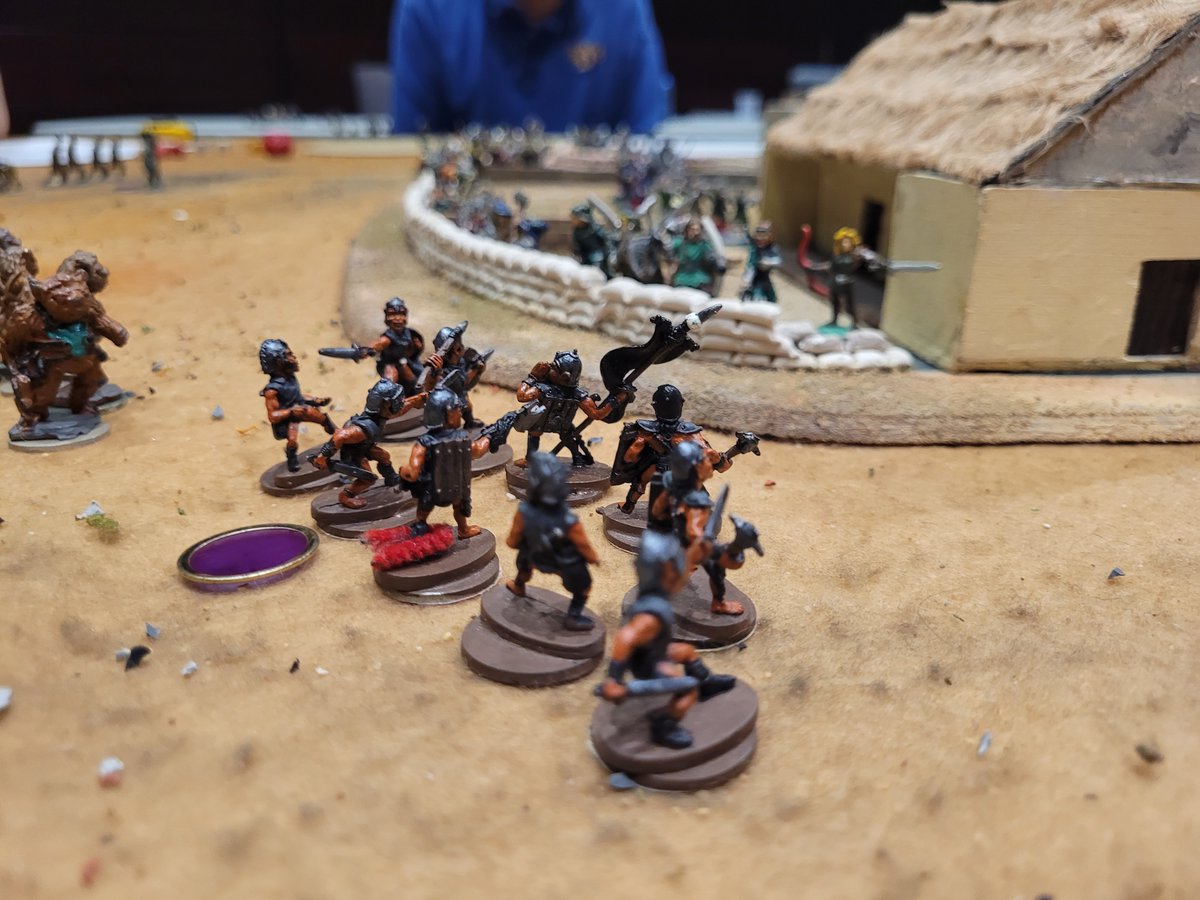 HMGS_Inc's tweet image. In Orc’s Drift, heroes rallied behind Gandalf and Elrond to hold the line against a savage horde of Orcs and dark allies. Steel clashed and courage soared in this epic battle of light vs. shadow, brought to life by the passionate GM Eric Schlegel of The HAWKS. #Historicon2025