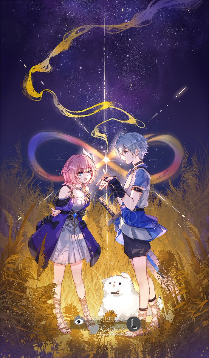 Calpi15's tweet image. Are you the star we've been waiting for all this time?
#Phainon #Cyrene #HonkaiStarRail