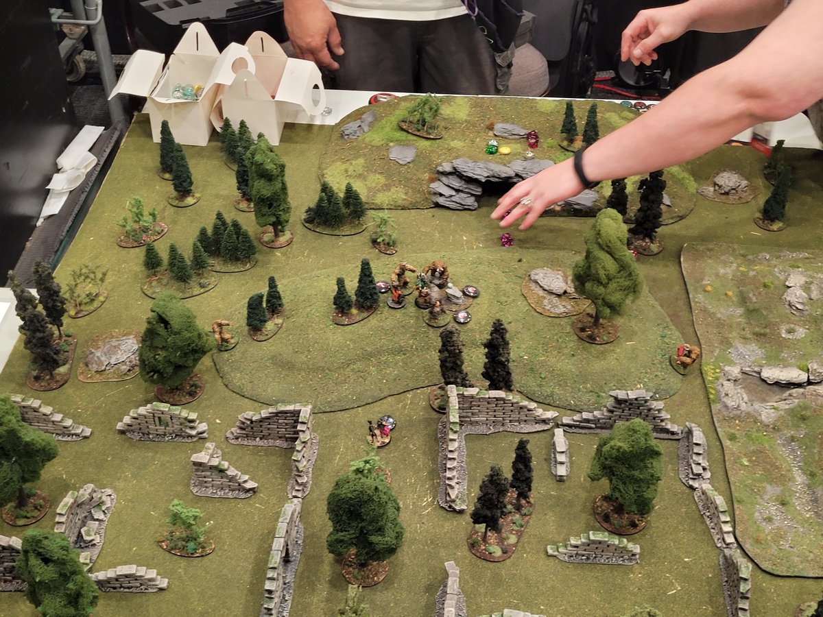HMGS_Inc's tweet image. In The Consortium, players teamed up as Guild Agents to battle monsters and complete missions from one of four powerful Guilds. Strategy and teamwork ruled the day in this thrilling adventure led by GM Julio Santiago. #historicon2025