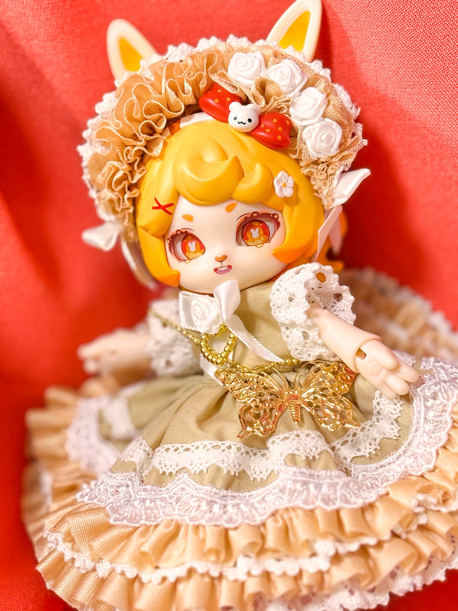 【まーちゃん さま】* vintage doll ❀ 仲良し姉弟  オーナメント セレニアちゃんがお友達のお家に帰るので、 最後に2人で記念撮影