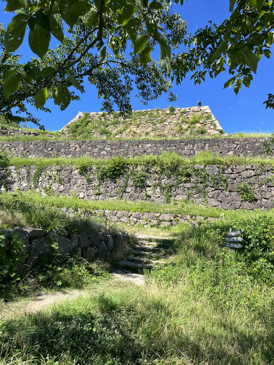thunderkilla's tweet image. 左に大山、右に米山城跡。暑い。