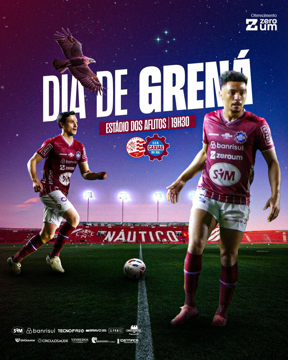 sercaxias's tweet photo. 🇳🇱 DIA DE GRENÁ🇳🇱

Mais uma decisão para o Grená do Povo, na Série C! 

⚽ 13ª rodada
📝 Segunda-feira (21)
🆚 Náutico 
⌚ 19h30
🏟️ Estádio dos Aflitos  
📺 SportyNet 
🎫 R$ 80,00 à venda pelo link https://t.co/vfq92h4ZzU

#sercaxias #grenádopovo https://t.co/8g8NItf4aY