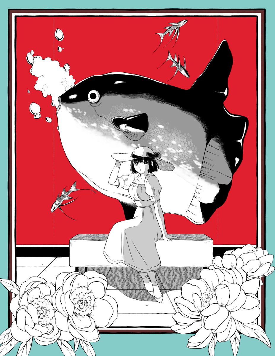 anidattamono's tweet image. 今日は #海の日 🐟️☀️