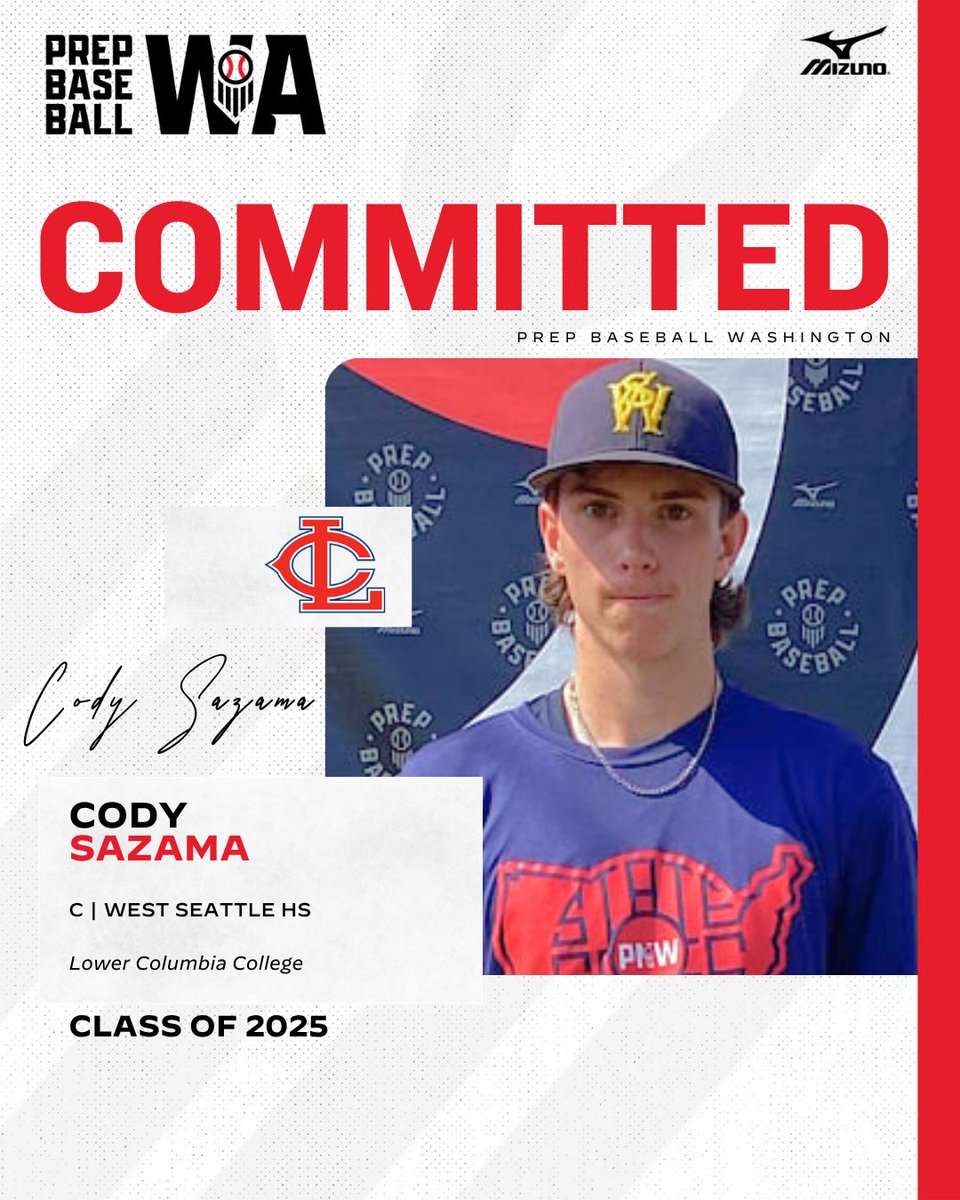 PrepBaseballWA's tweet image. ๐จ ๐๐๐๐๐๐๐๐๐๐ ๐๐๐๐๐๐ ๐จ
'25 C Cody Sazama (West Seattle) has committed to Lower Columbia College #GoDevils
Made a recent commitment? Let us know on your profile. Graphics are created once commitments are verified.