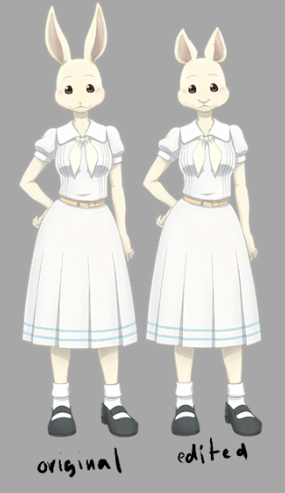 cantstopdiggi's tweet image. im not sure what out of the blue compelled me to do this but it always bothered me that haru was supposed to be a netherland dwarf but had none of the characteristics beside being small, so i decided to edit her to look more accurate while still maintaining the beastars style.