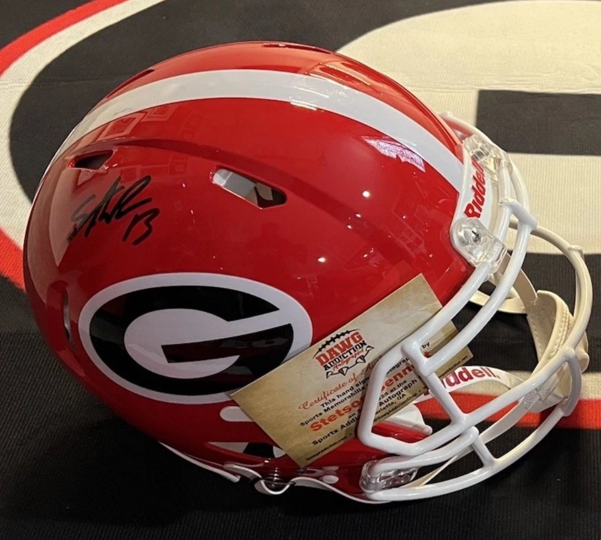 Ladd McConkey Full Size Authentic- $400
Stetson Bennett Full Size Authentic- $550
Kirby Smart Full Size Replica- $450

<a href="/the_dawg_father/">JT</a> <a href="/JeffreyThumser/">Thumser</a> <a href="/HamDawg115/">ℍ𝕒𝕞𝕚𝕝𝕥𝕠𝕟⚡️</a> @UGAFanatic0
