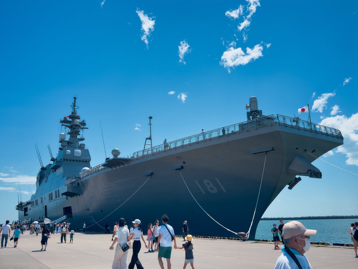 himajin_33gou_'s tweet image. 広尾町十勝港第四埠頭に、海上自衛隊の護衛艦「ひゅうが」が来てました☺️
今日が最終日という事で色々と☺️
その1
iPhone 14 Pro