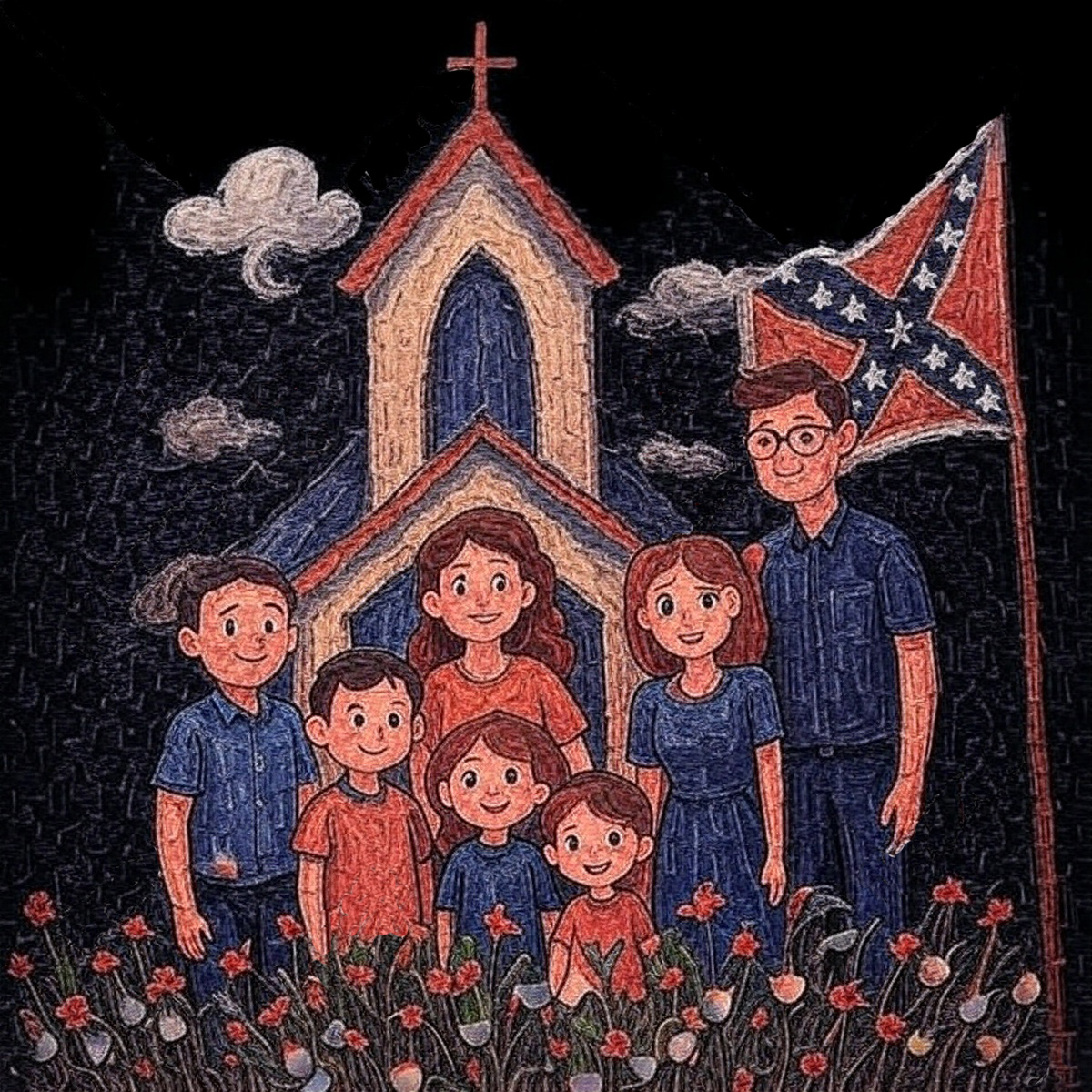 DixieForeverRJ's tweet image. Beneath the silver moon’s soft glow,
Where Spanish moss and live oaks grow,
The night unfurls its velvet hand,
O’er Dixie’s heart, her storied land.
Of kin and pride, of joy and strife,
The roots of Dixie’s way of life.
#South #poem #dixie #Goodnight