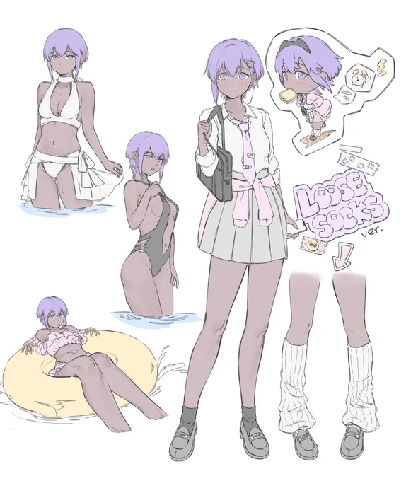水着な静謐ちゃん! #三連休はフォロワーが増えるらしい #海の日