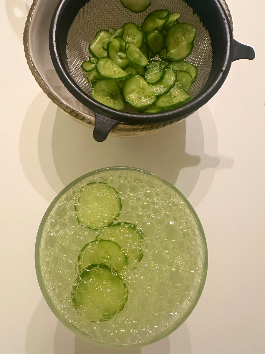free_style_chef's tweet image. Hot day means a cucumber lemon seltzer is needed to cool down. 

This was so refreshing! 

#hotday #beverage #sparklingwater