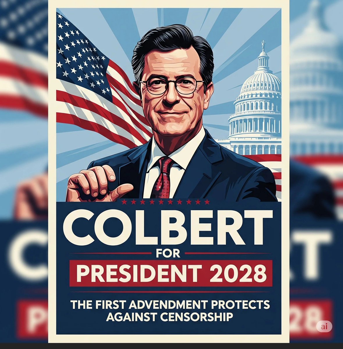 MarcFearby's tweet photo. #Colbert2028 https://t.co/ZAJ2iWi6qz
