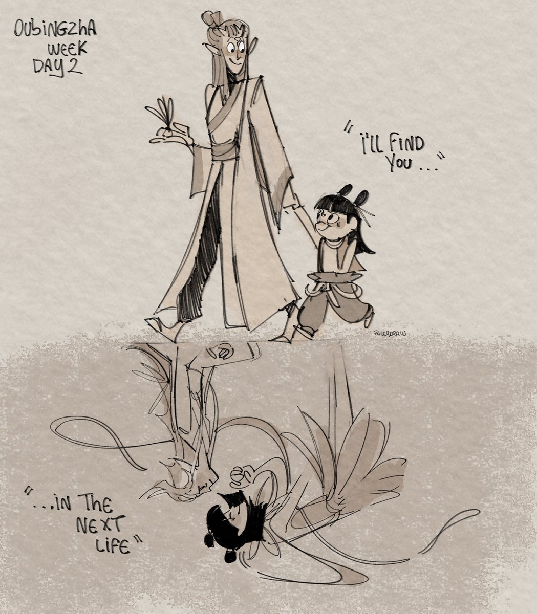 ley_draw's tweet image. Day 2 - I'll find you in the next life
(I'm very busy and tired...so the next arts won't be as well elaborated, sorry)
#oubingzhaweek25
#Oubing #Zhabing #NeZha #NeZha2 #AoBing #doodle