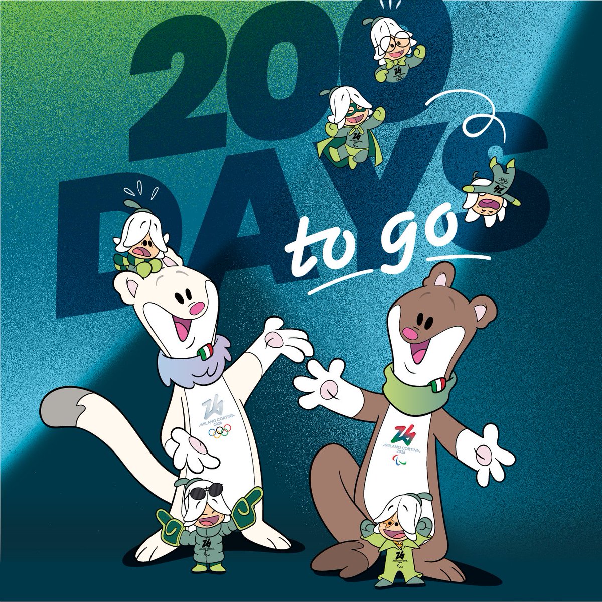 milanocortina26's tweet image. 2️⃣ 0️⃣ 0️⃣ 🔥
ONLY 200 days to go until the Milano Cortina 2026 Olympic Games, and we can’t wait to witness a once-in-a-lifetime show!
What about you? Will you be there with us?
#MilanoCortina2026 #Olympics #21luglio