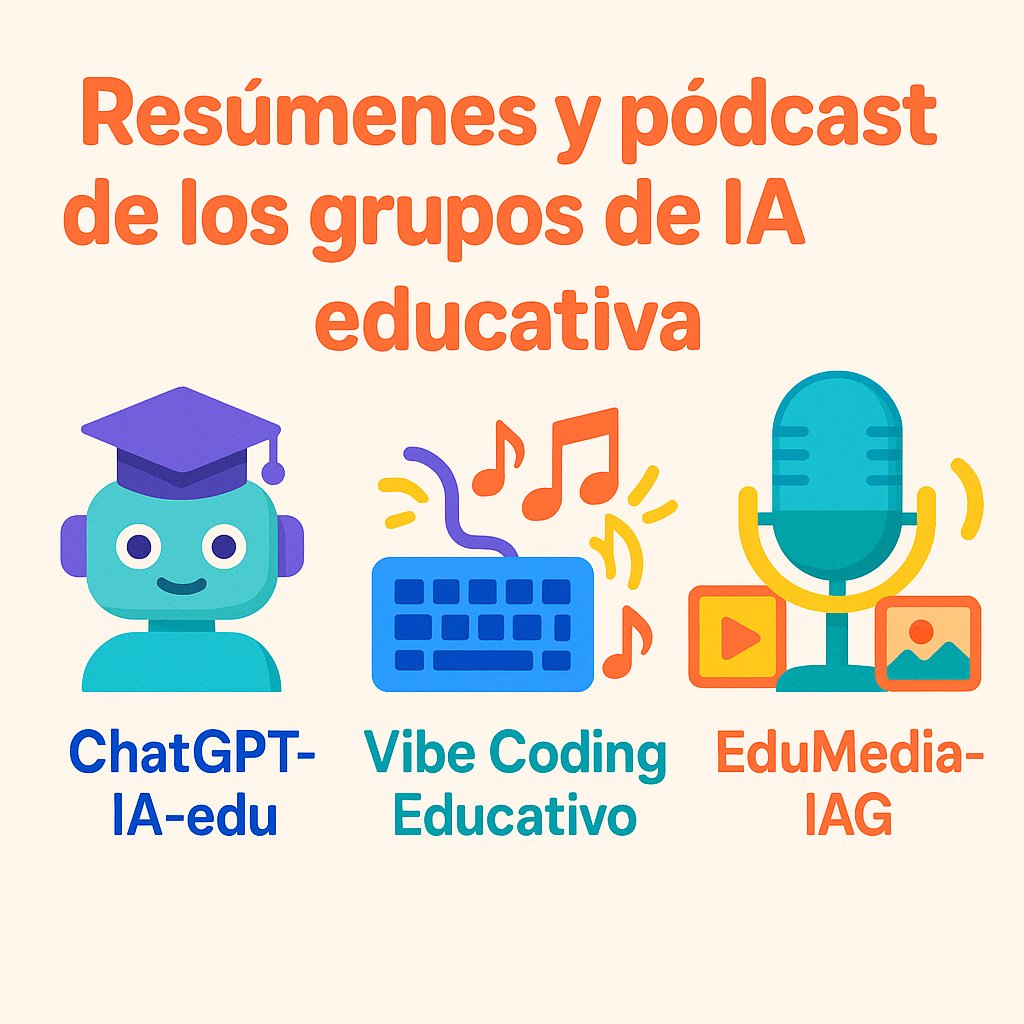 jjdeharo's tweet photo. Resúmenes y pódcast de la semana 29 (2025) en IA educativa

- ChatGPT-IA-edu https://t.co/KO6vAEebYK
- Vibe Coding Educativo https://t.co/myvVPPub4K
- EduMedia-IAG https://t.co/pNOiubRU2m https://t.co/VM3W9YxE8L