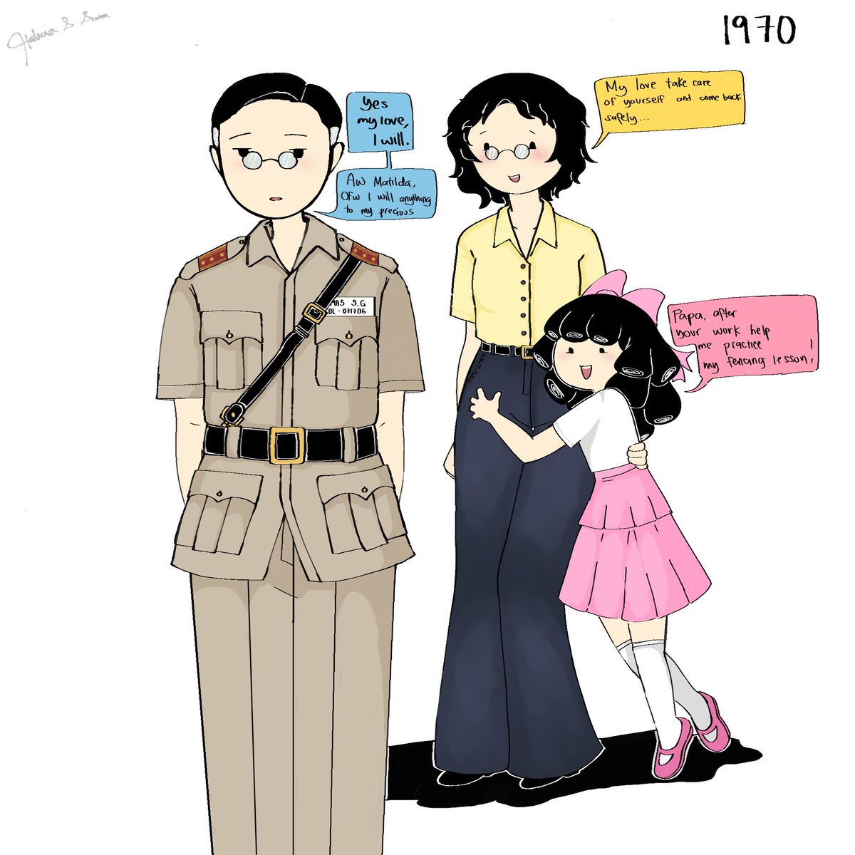 "Going back to work again, Still worth it atleast my wife and my precious daughter is there" -Sam

Sam's favorite child