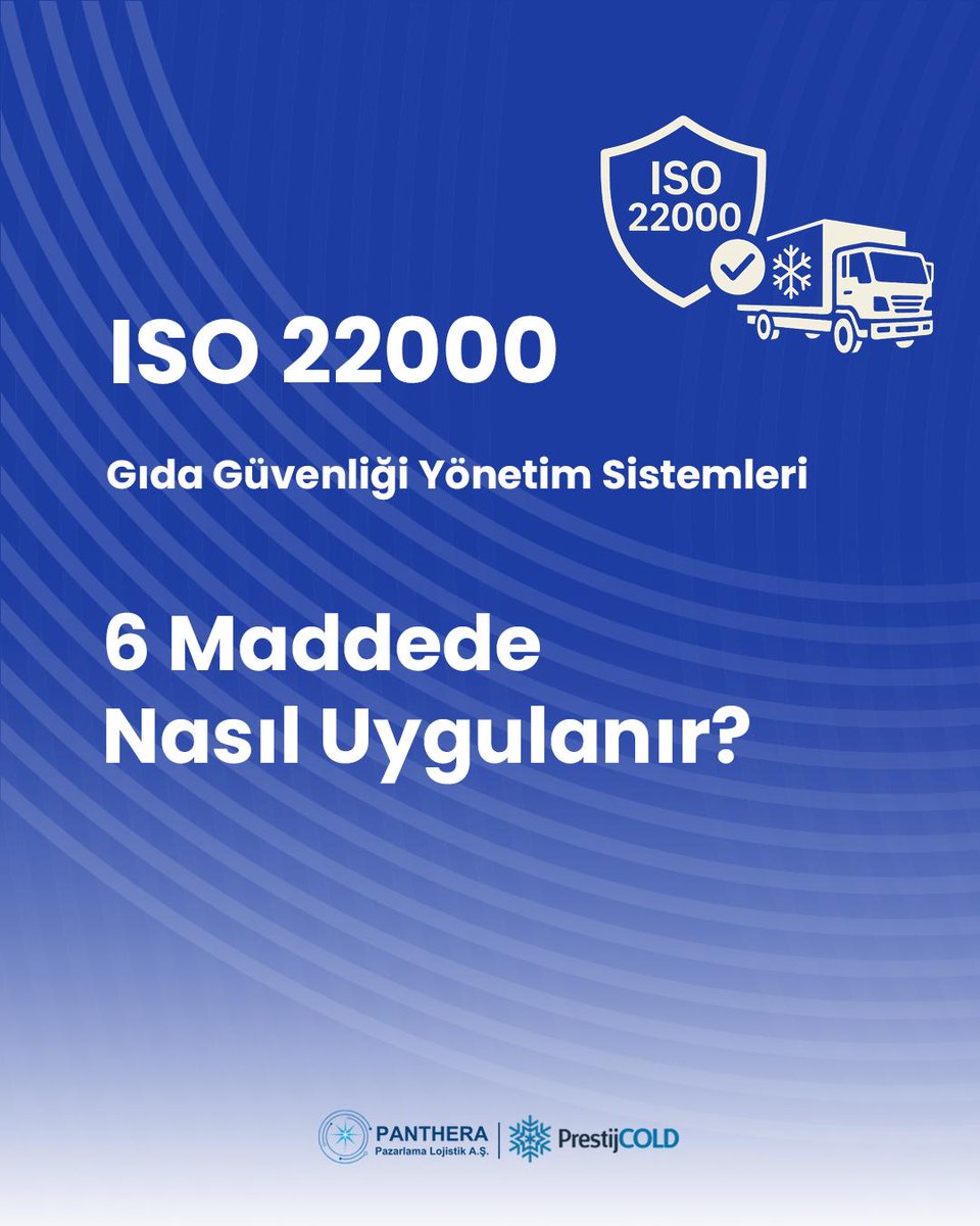 prestij_cold's tweet photo. 📌 “Panthera’da gıda güvenliği bir kontrol listesi değil, bir kültürdür.”

Gıda güvenliği sadece sıcaklıkla değil, sistemle sağlanır. ISO 22000; riskleri önceden tespit edip, güvenli bir taşıma ve depolama süreci sağlar.
#ISO22000 #gıdagüvenliği #soğukzincir #kalite #HACCP https://t.co/yGuF5PzxNr