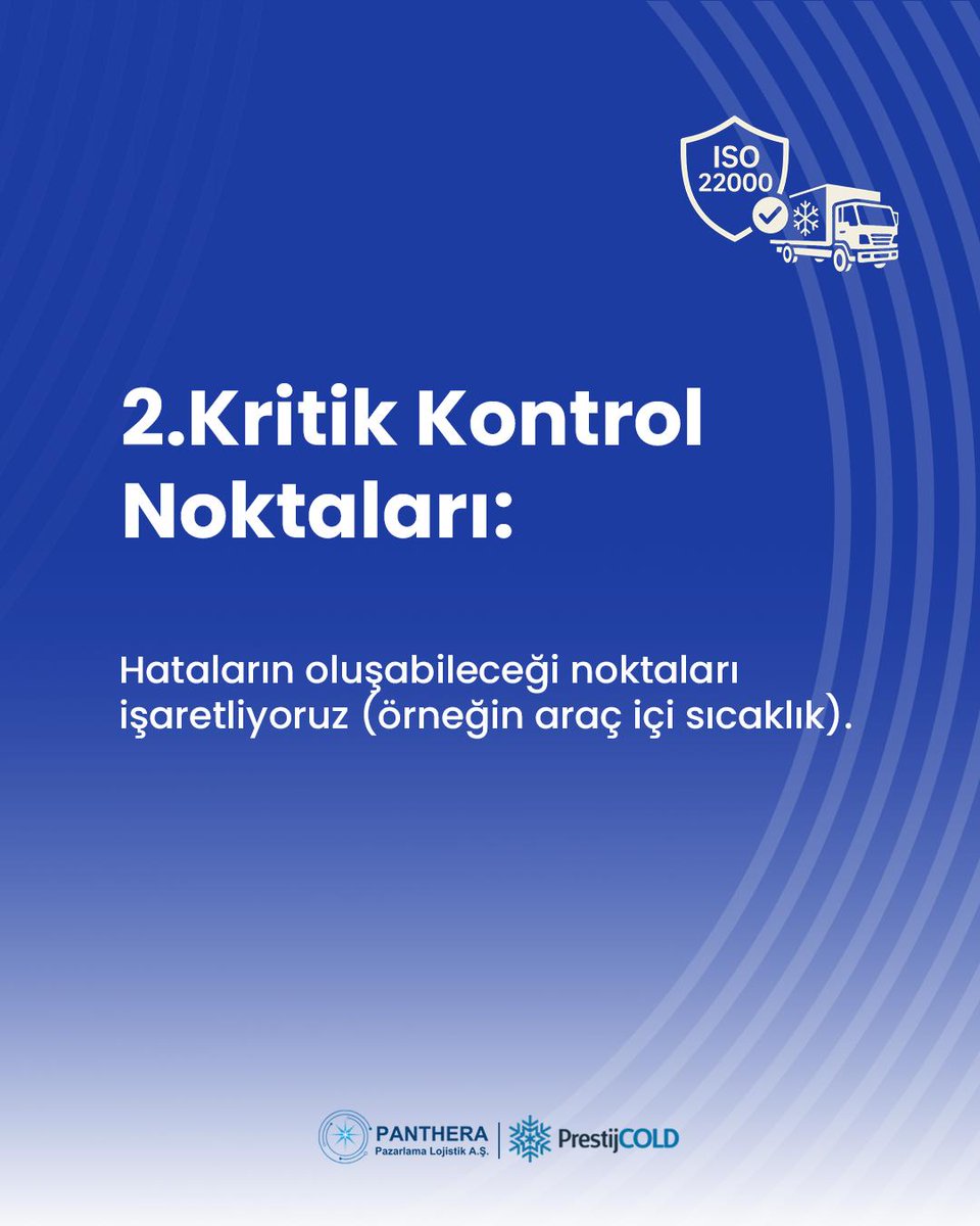 prestij_cold's tweet photo. 📌 “Panthera’da gıda güvenliği bir kontrol listesi değil, bir kültürdür.”

Gıda güvenliği sadece sıcaklıkla değil, sistemle sağlanır. ISO 22000; riskleri önceden tespit edip, güvenli bir taşıma ve depolama süreci sağlar.
#ISO22000 #gıdagüvenliği #soğukzincir #kalite #HACCP https://t.co/yGuF5PzxNr
