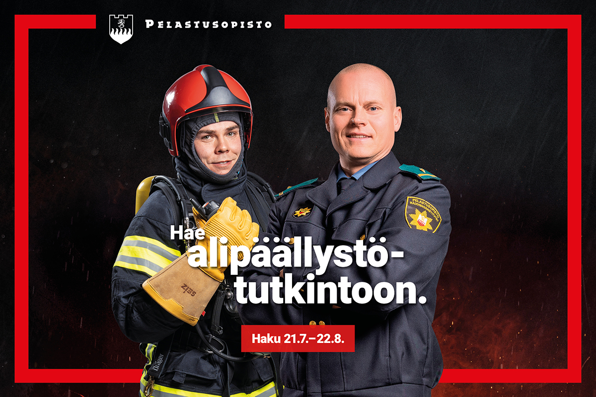 Pelastusopisto's tweet image. Haku alipäällystökoulutukseen on käynnissä 21.7.–22.8.2025. Uudistettu koulutus alkaa tammikuussa 2026 ja jakautuu nyt kolmelle lukukaudelle.
Lue lisää👉
pelastusopisto.fi/tutkintokoulut…
#pelastusopisto #alipäällystötutkinto #pelastaja #pelastusala #pelastuslaitos