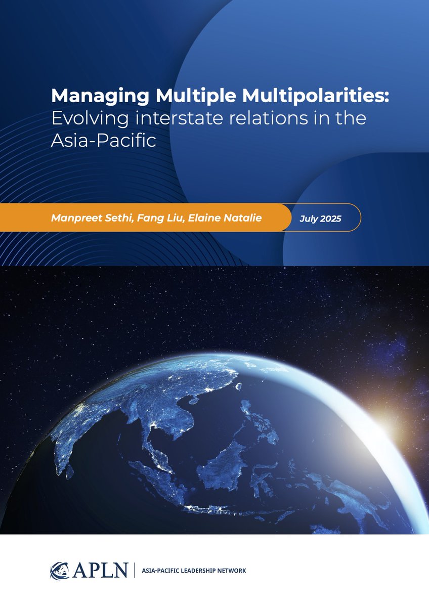 Asia-Pacific Leadership Network (@aplnofficial) on Twitter photo In this new report, Manpreet Sethi <a href="/manpreetsethi01/">Manpreet Sethi</a>, Fang Liu, and Elaine Natalie explain how different understandings of multipolarity in China, India, and Indonesia shape geopolitics in the Asia-Pacific.
Read here 👉 apln.network/projects/asia-… In this new report, Manpreet Sethi <a href="/manpreetsethi01/">Manpreet Sethi</a>, Fang Liu, and Elaine Natalie explain how different understandings of multipolarity in China, India, and Indonesia shape geopolitics in the Asia-Pacific.
Read here 👉 apln.network/projects/asia-…