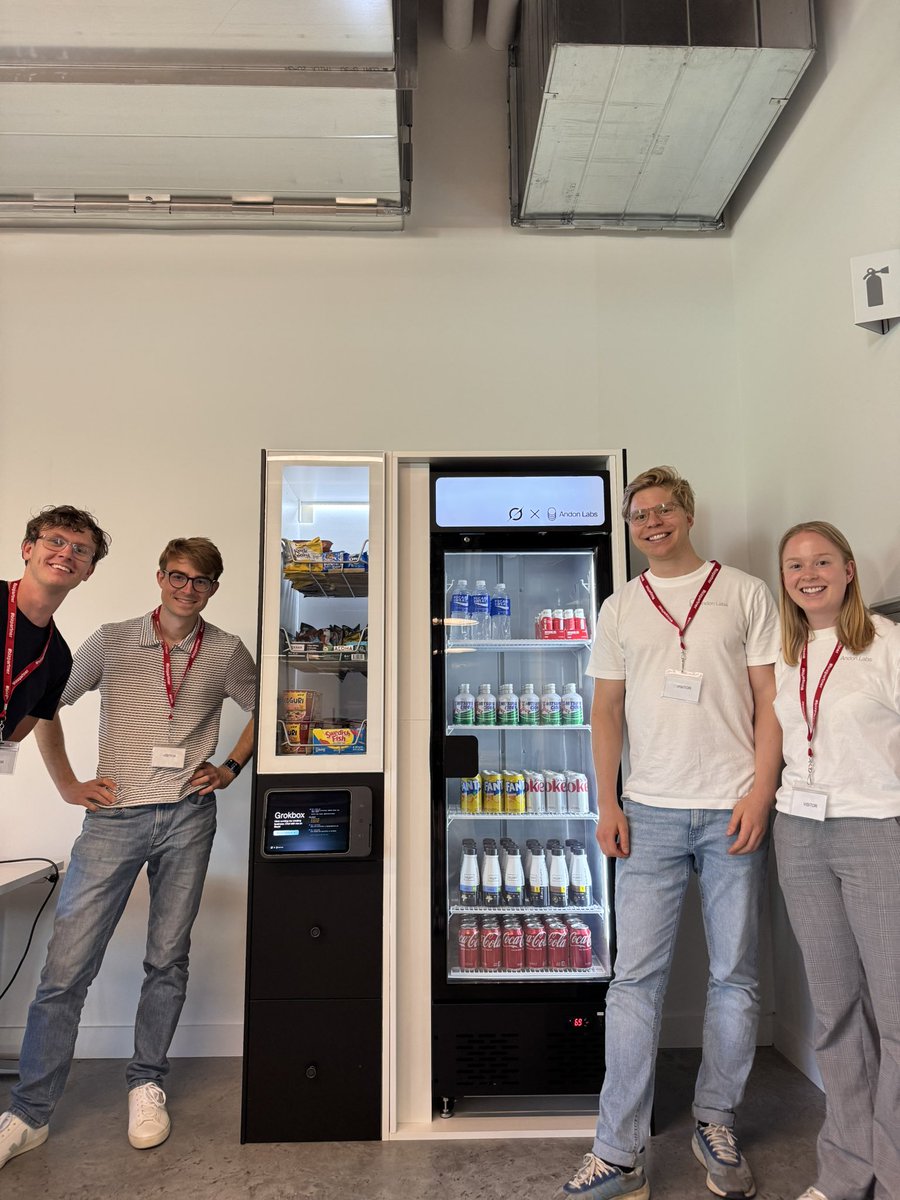 veggie_eric's tweet image. The xAI office just got a Grok-powered vending machine, thanks to our friends at Andon Labs!
How much dough do you think Grok is gonna rake in in the next month?