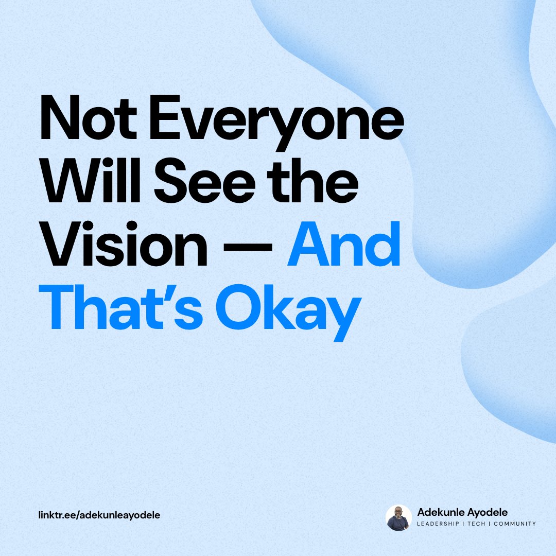 aiayodele's tweet photo. Not everyone will see the vision — and that’s okay.
Build anyway.
#KeepPushing https://t.co/P4gdMBm8r1