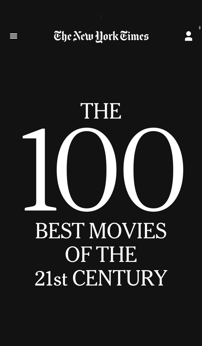 preethamdnl's tweet image. I saw the list of the top 100 films by New York Times that was released this past week. The list looks impressive and parasite holding on to the top position. Here is the list if you missed it .