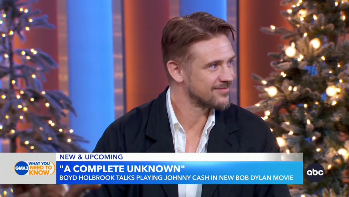 theboydarchives's tweet image. boyd on good morning america discussing his role as johnny cash
