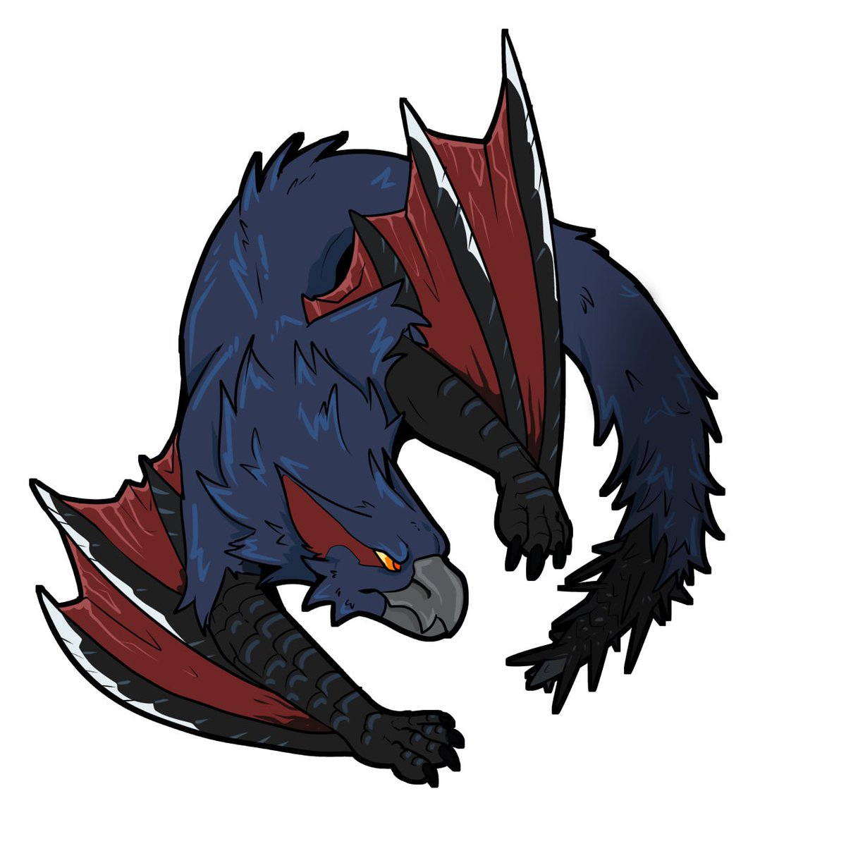 TheGooseDragon's tweet image. More Monster Hunter charms :3c
This time: Nargacuga / Blinking Nargacuga and Valstrax