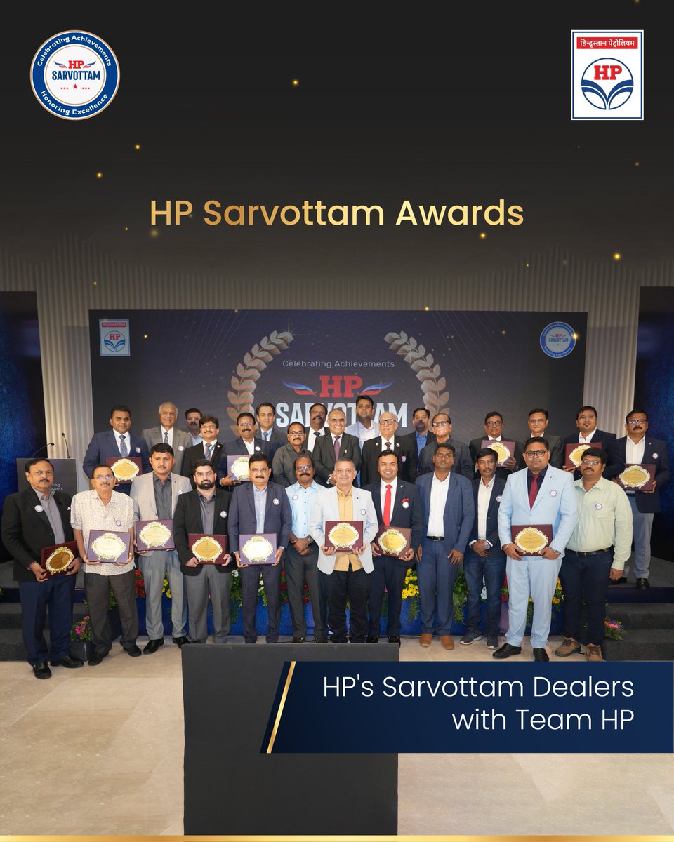 Mera HP Pump (@hpcl_retail) on Twitter photo 𝗖𝗲𝗹𝗲𝗯𝗿𝗮𝘁𝗶𝗻𝗴 𝗔𝗰𝗵𝗶𝗲𝘃𝗲𝗺𝗲𝗻𝘁𝘀, 𝗛𝗼𝗻𝗼𝗿𝗶𝗻𝗴 𝗘𝘅𝗰𝗲𝗹𝗹𝗲𝗻𝗰𝗲
To recognize service excellence, <a href="/HPCL/">Hindustan Petroleum Corporation Limited</a>'s 𝗖𝗵𝗮𝗶𝗿𝗺𝗮𝗻 & 𝗠𝗮𝗻𝗮𝗴𝗶𝗻𝗴 𝗗𝗶𝗿𝗲𝗰𝘁𝗼𝗿 felicitated outstanding 𝗛𝗣 𝗥𝗲𝘁𝗮𝗶𝗹 𝗗𝗲𝗮𝗹𝗲𝗿𝘀 with the 𝗛𝗣 𝗦𝗮𝗿𝘃𝗼𝘁𝘁𝗮𝗺 𝗖𝗲𝗹𝗲𝗯𝗿𝗮𝘁𝗶𝗻𝗴 𝗔𝗰𝗵𝗶𝗲𝘃𝗲𝗺𝗲𝗻𝘁𝘀, 𝗛𝗼𝗻𝗼𝗿𝗶𝗻𝗴 𝗘𝘅𝗰𝗲𝗹𝗹𝗲𝗻𝗰𝗲
To recognize service excellence, <a href="/HPCL/">Hindustan Petroleum Corporation Limited</a>'s 𝗖𝗵𝗮𝗶𝗿𝗺𝗮𝗻 & 𝗠𝗮𝗻𝗮𝗴𝗶𝗻𝗴 𝗗𝗶𝗿𝗲𝗰𝘁𝗼𝗿 felicitated outstanding 𝗛𝗣 𝗥𝗲𝘁𝗮𝗶𝗹 𝗗𝗲𝗮𝗹𝗲𝗿𝘀 with the 𝗛𝗣 𝗦𝗮𝗿𝘃𝗼𝘁𝘁𝗮𝗺